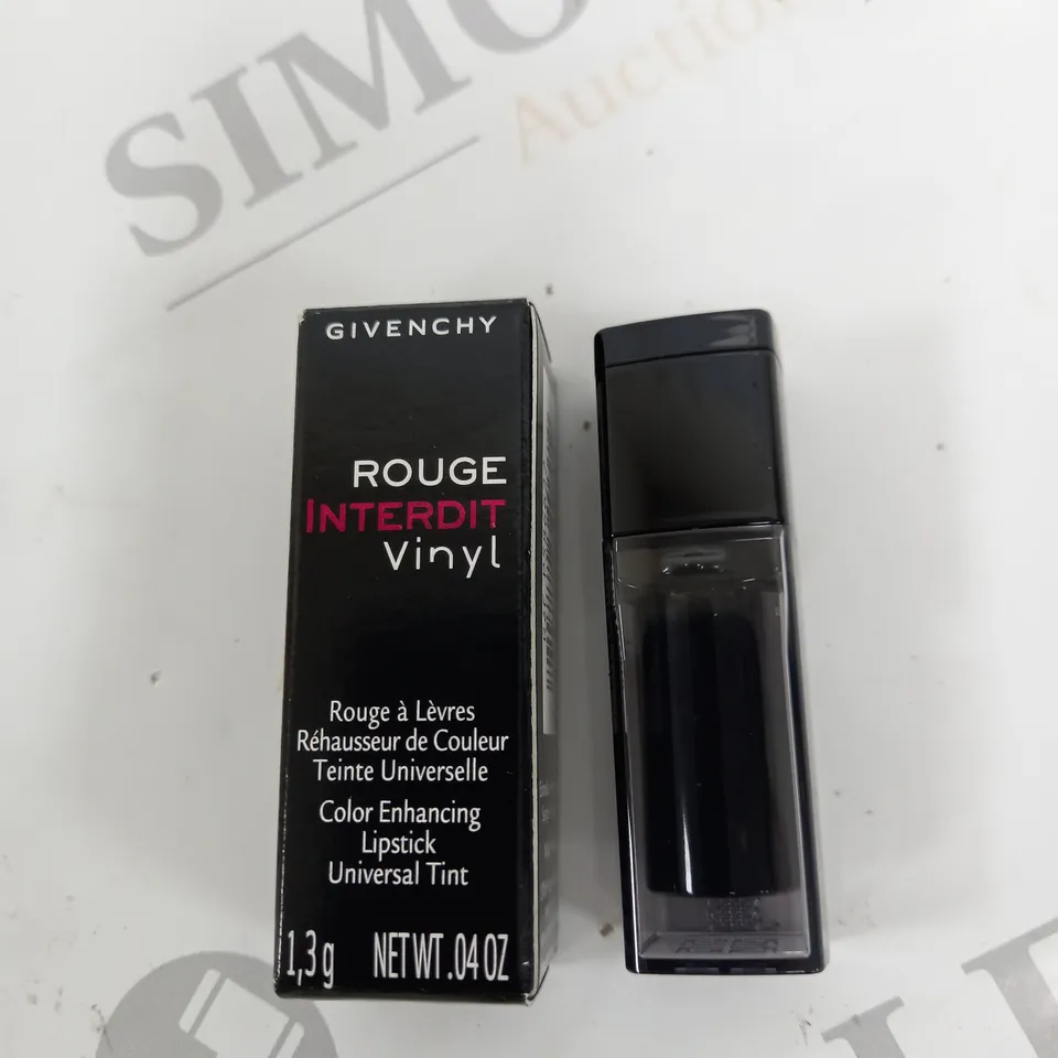 PACK OF APPROXIMATELY 20 BOXED GIVENCHY ROUGE INTERDIT VINYL 1.3G LIPSTICK - NO.16 NOIR