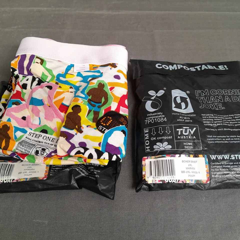 STEP ONE X2 MENS BOXERS IN PINK MULTI SIZE 2XL