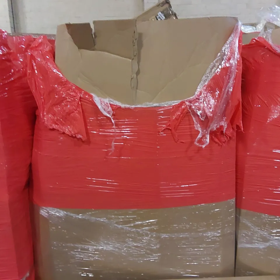 PALLET OF ASSORTED ITEMS INCLUDING: MATTRESSES, ARTIFICIAL CHRISTMAS TREE, SOFA COVER, PIZZA STONE, TOILET SEAT