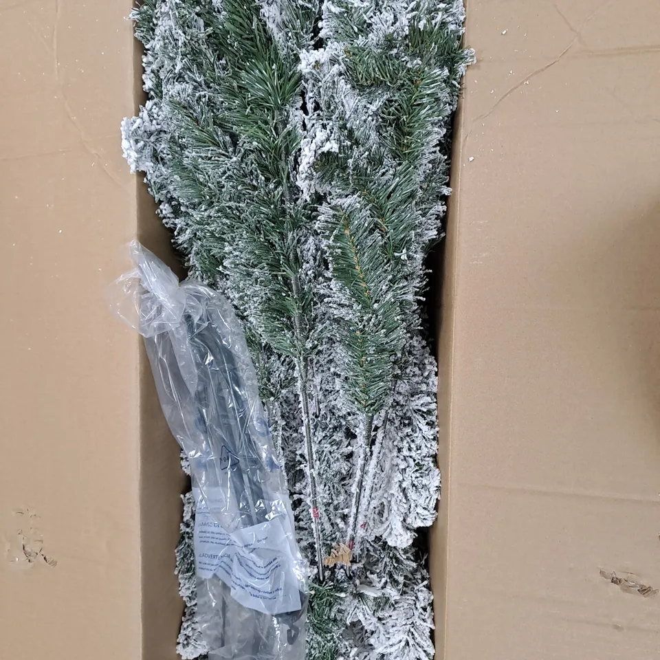 BOXED 7FT FLOCKED EMPEROR TREE - COLLECTION ONLY RRP £129.99