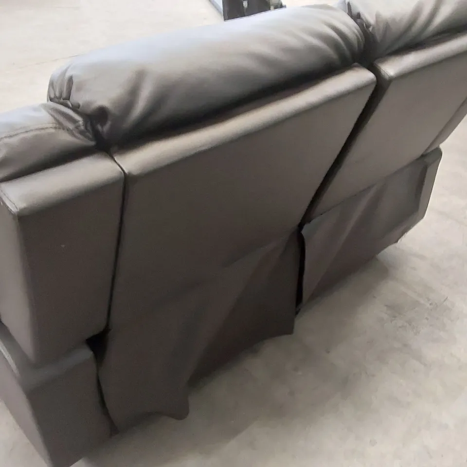 DESIGNER SORRENTO 2 SEATER MANUAL RECLINER SOFA IN FAUX LEATHER 