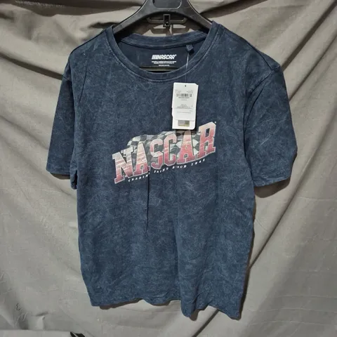 NASCAR MEN'S T-SHIRT – DARK BLUE, 100% COTTON, SIZE M