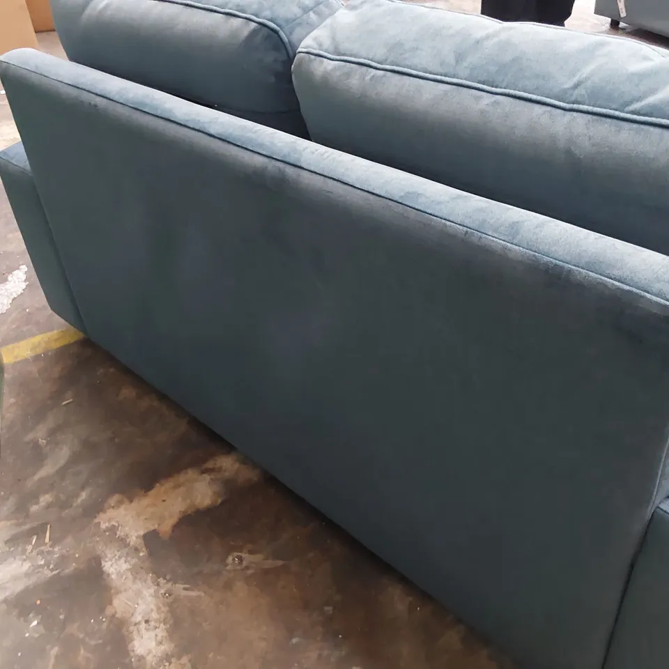 QUALITY BRITISH DESIGNER G PLAN RITA TWO SEATER SOFA DELUXE SCUBA PLUSH FABRIC 