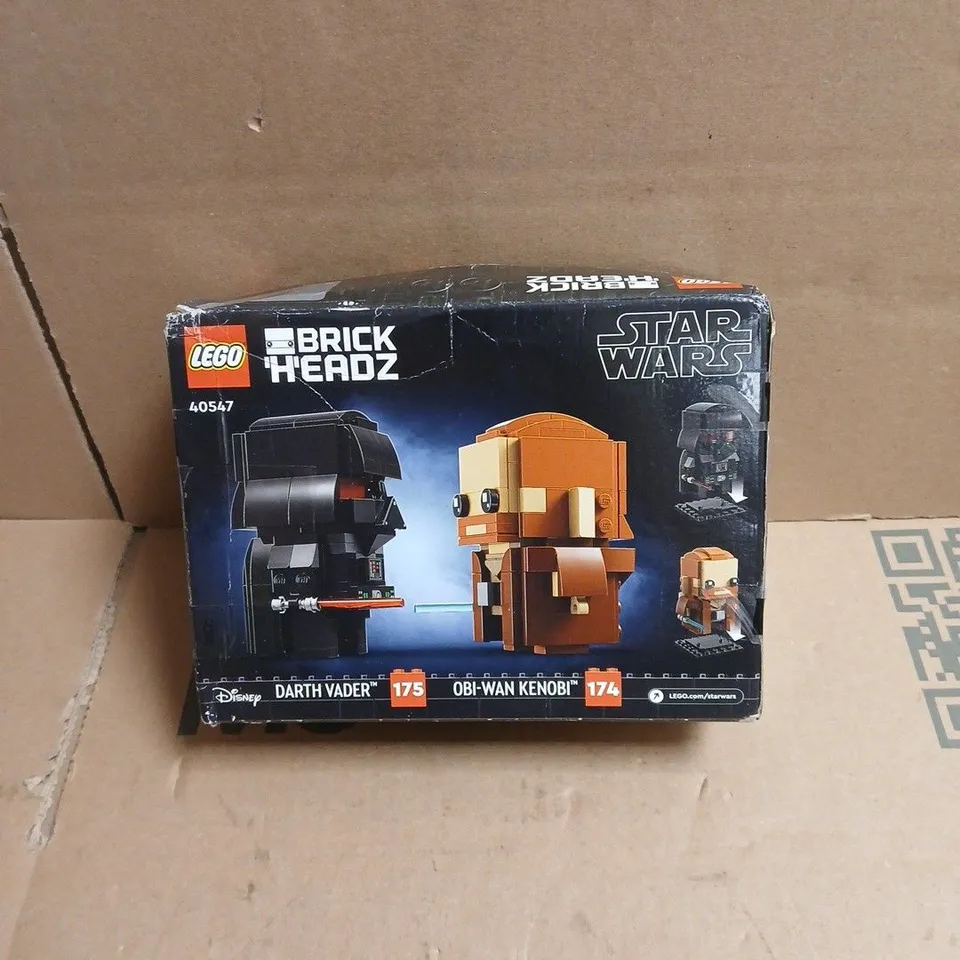 LEGO DISNEY STAR WARS BRICK HEADZ OBI WAN KENOBI AND DARTH VADER BOXED