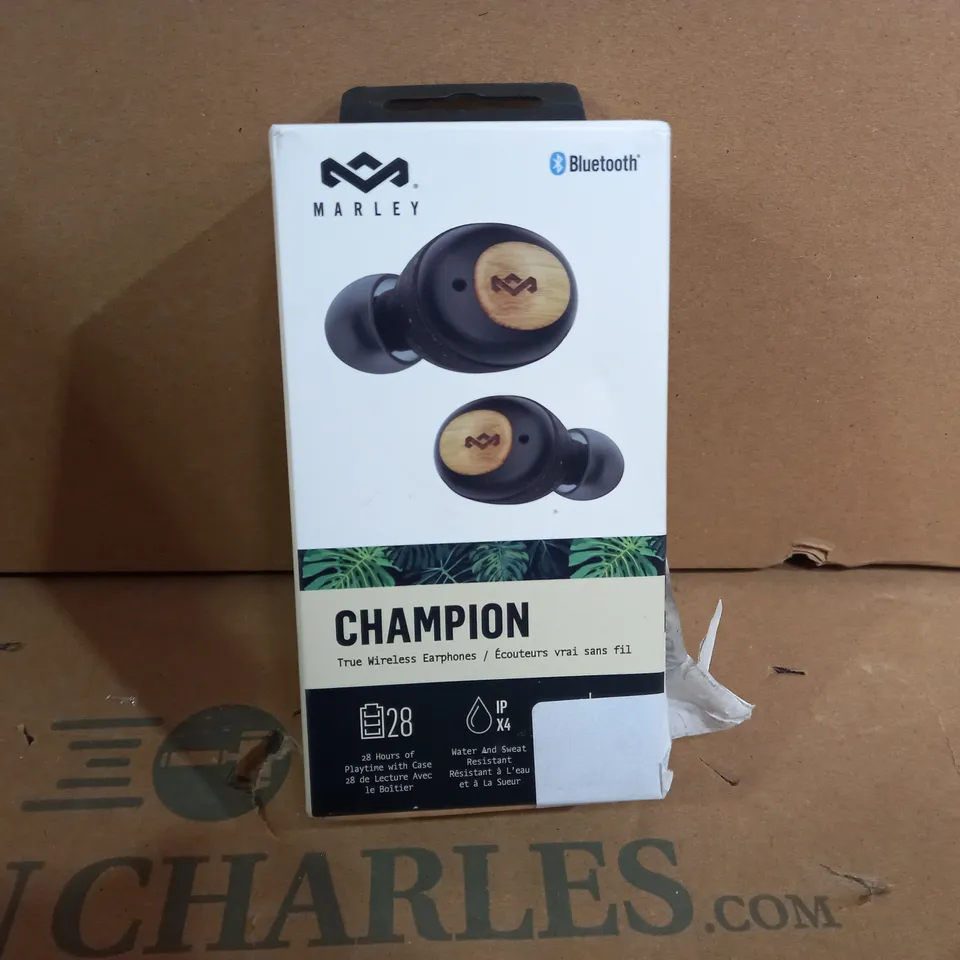 BOXED MARLEY CHAMPION TRUE WIRELESS EARPHONES