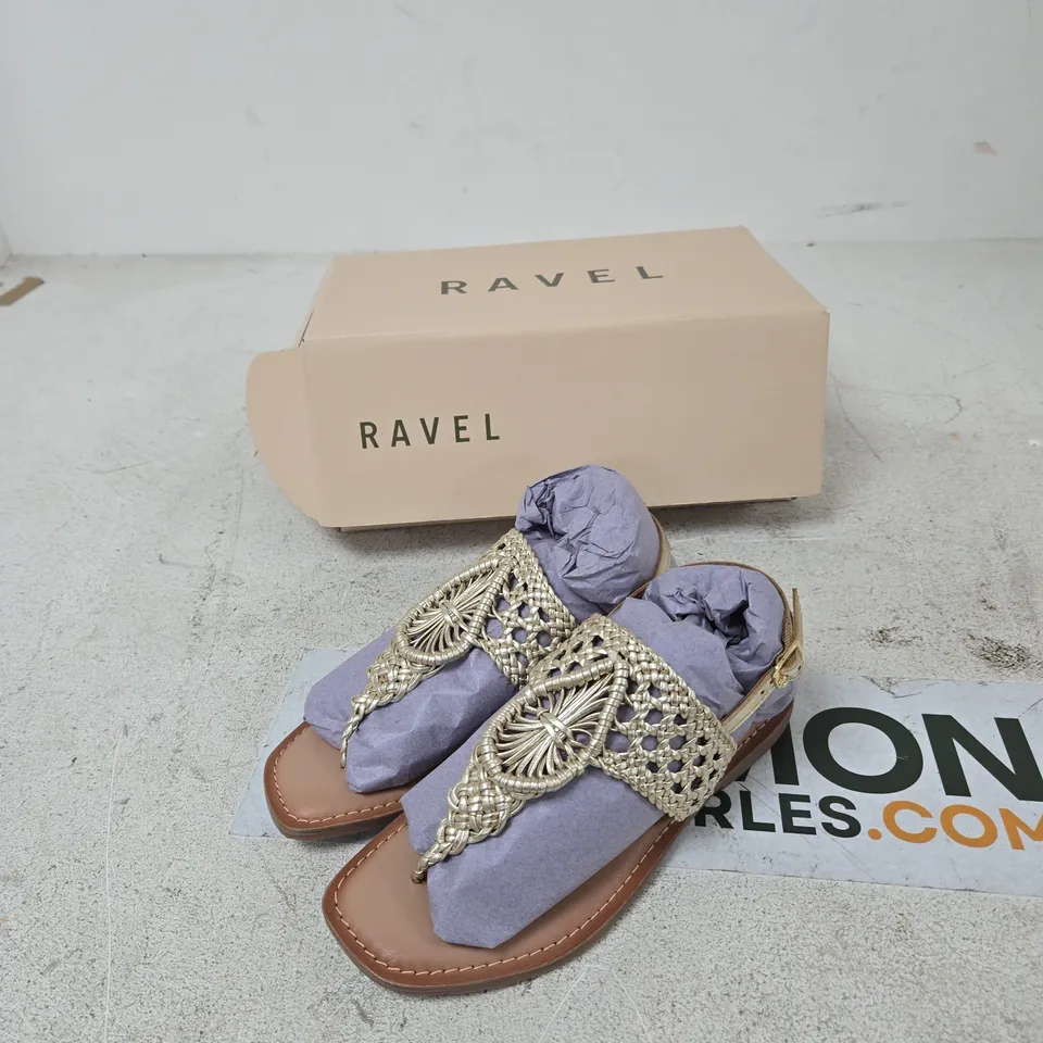 RAVEL ROXBY SANDALS – GOLD LEATHER, UK 3 (EU 36) – WOMEN'S FOOTWEAR