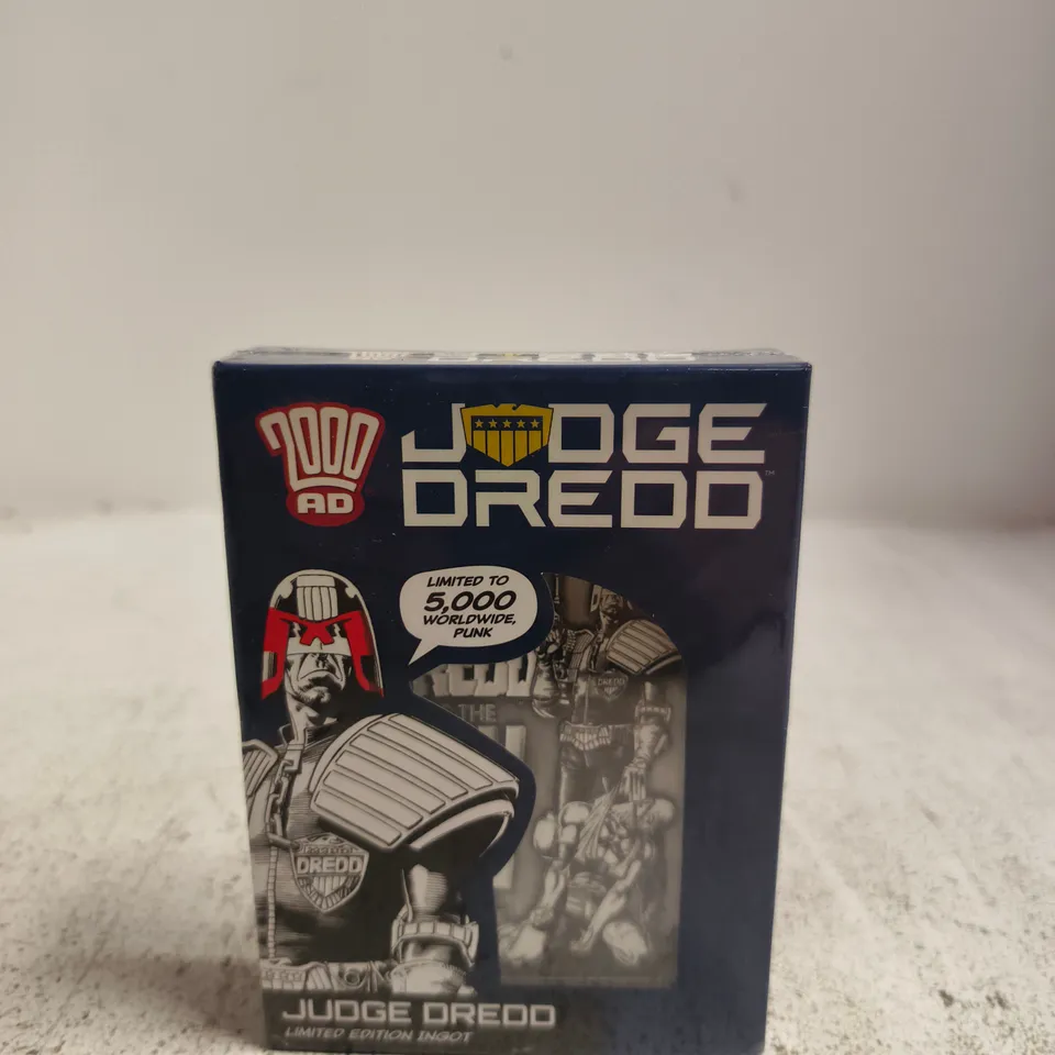BOXED AND SEALED JUDGE DREDD LIMITED EDITION INGOT FIGURE – 2000 AD