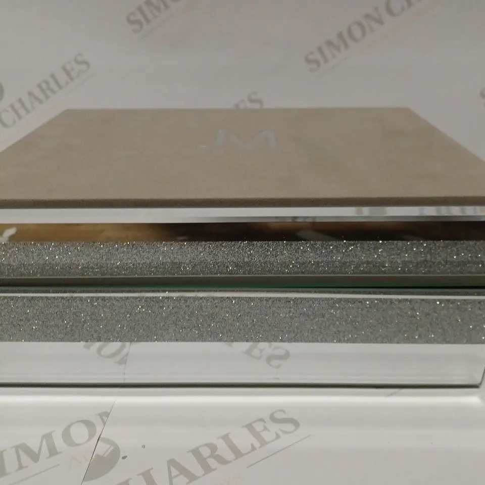 JM BY JULIEN MACDONALD GLASS STACKING JEWELLERY BOX - SILVER