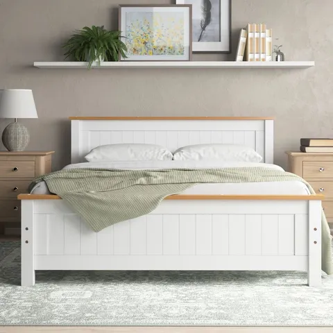 BOXED ISADORA DOUBLE BEDFRAME WHITE -2 BOXES-
