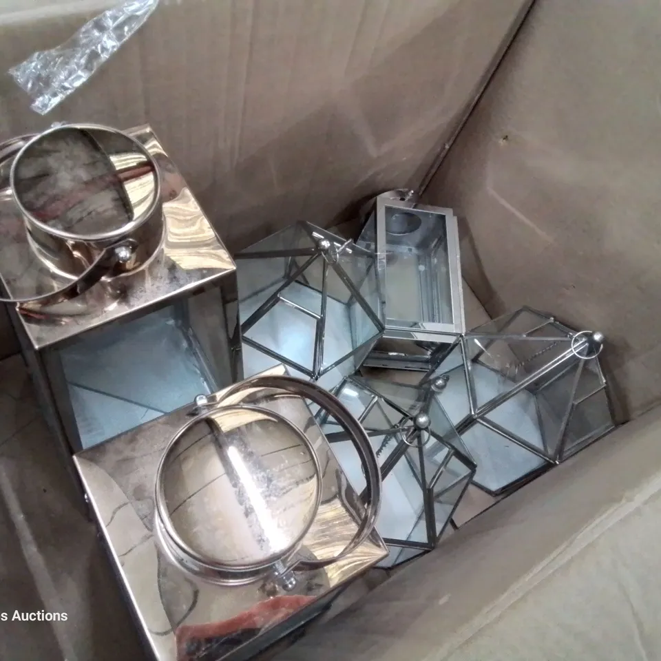 SIX ASSORTED DECORATIVE LANTERNS