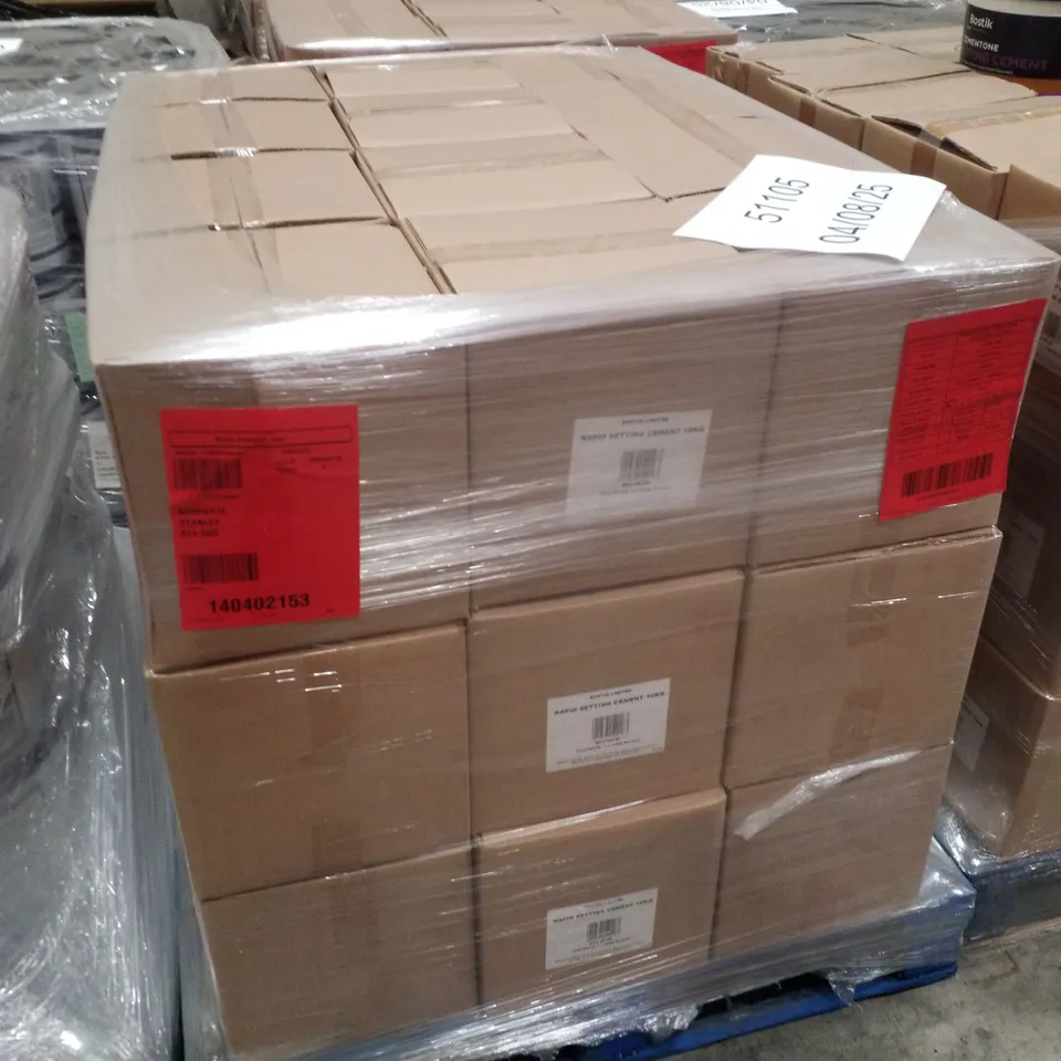 PALLET CONTAINING APPROXIMATELY 36 BUCKETS OF BOSTIK CEMENTONE RAPID SETTING WATERPROOF CEMENT 10KG