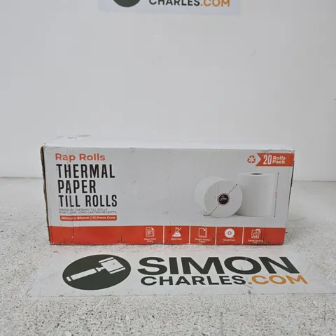 THERMAL PAPER TILL ROLLS β 20 PACK (80MM X 80MM)