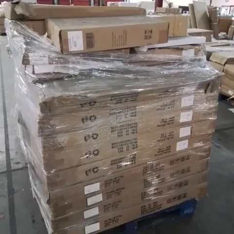 PALLET CONTAINING LARGE QUANTITY OF BOXED DESKS IN VARIOUS SIZES AND MODELS