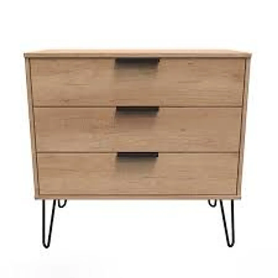 BRAND NEW BOXED OSAKA WOODEN CHEST OF DRAWERS WITH 3 DRAWERS (1 BOX)