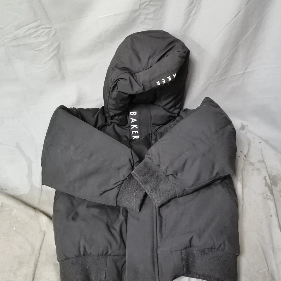 BAKER BY TED BAKER KIDS' PADDED HOODED JACKET – BLACK, 7 YEARS (122 CM)