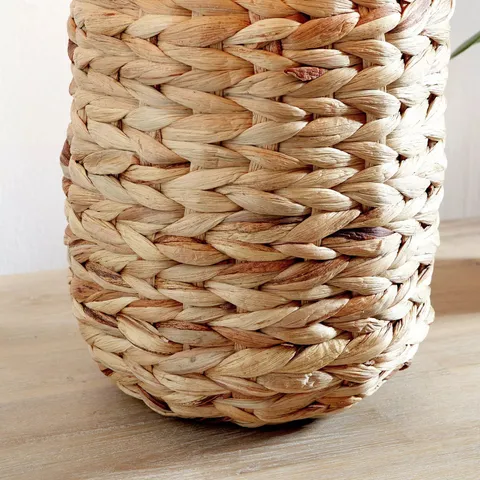 BOXED PACIFIC ZADI PLAITED WOVEN TALL TABLE LAMP - NATURAL