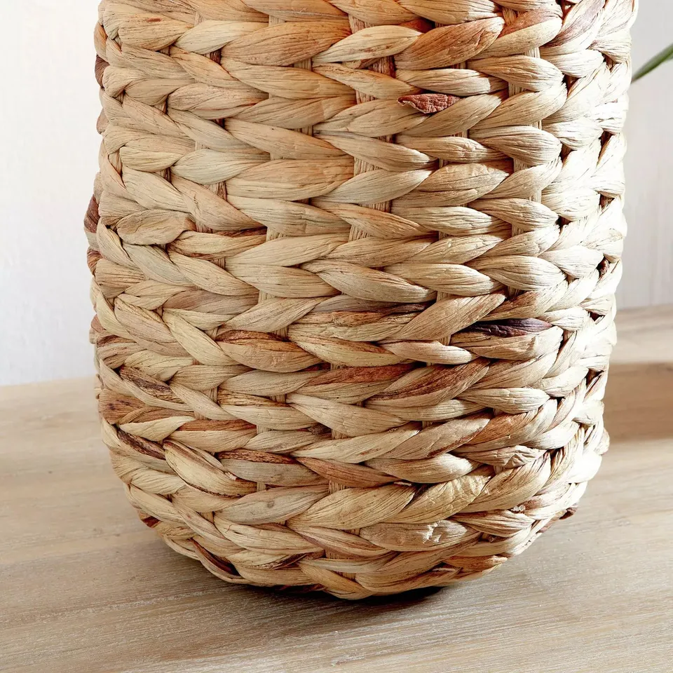 BOXED PACIFIC ZADI PLAITED WOVEN TALL TABLE LAMP - NATURAL