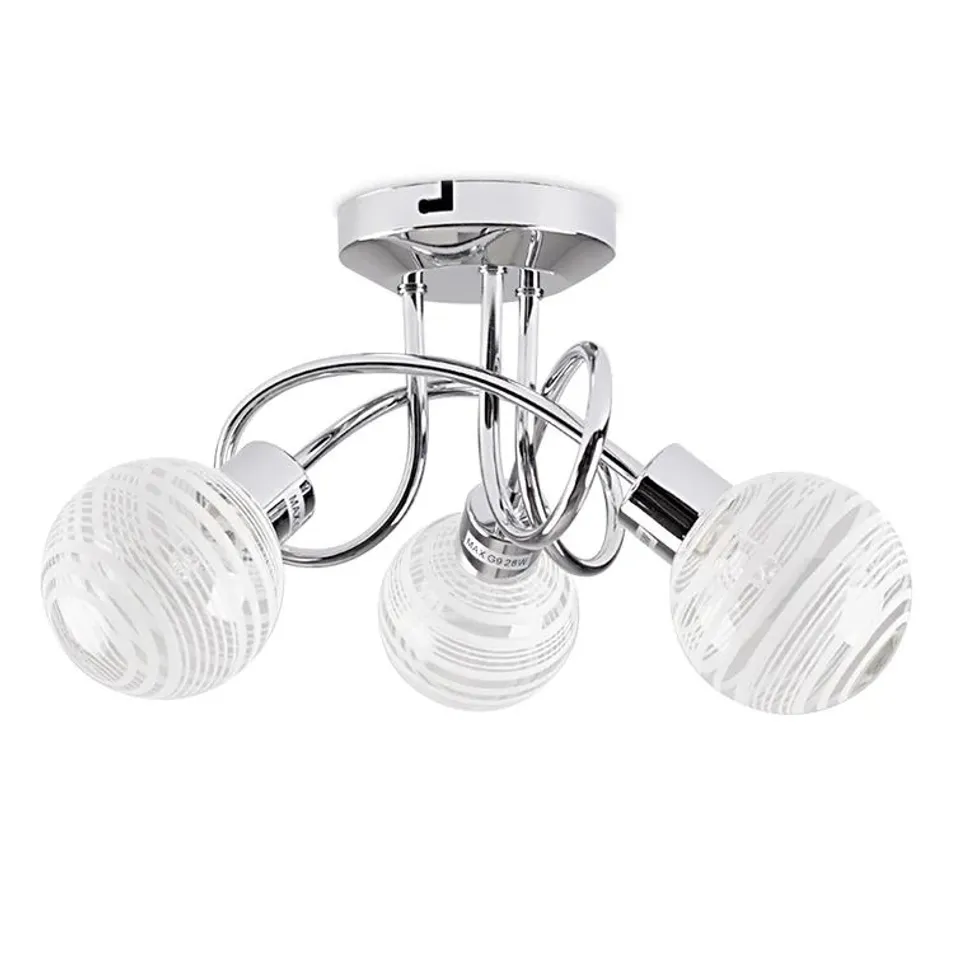 BOXED TALHAH 3-LIGHT 35cm SEMI FLUSH MOUNT 