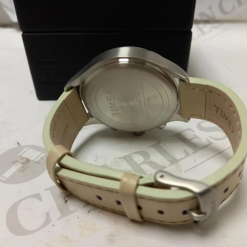 TIMEX WOMEN'S COLLECTION IA FLY BACK CREAM WRISTWATCH  RRP £139.99