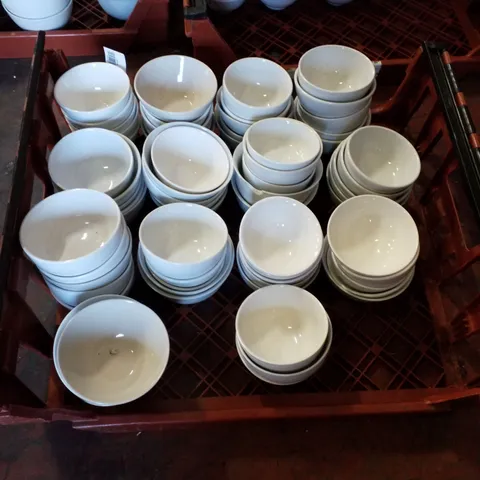 CRATE CONTAINING APPROXIMATELY 68 CERAMIC BOWLS