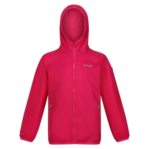 BRAND NEW REGATTA KIDS LEVER II WATERPROOF PACKAWAY WALKING JACKET IN PINK POTION SIZE UK 13 YEARS