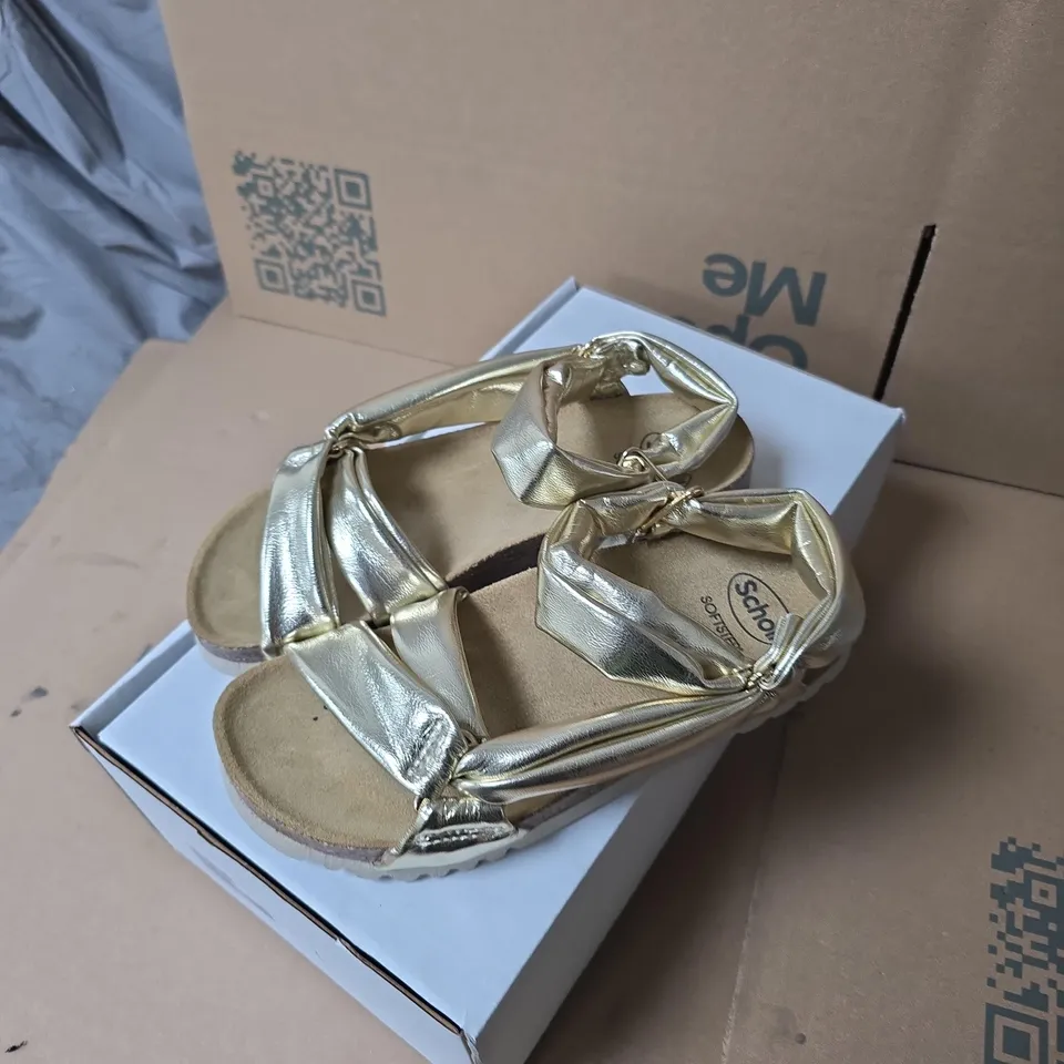 SCHOLL SOFTSTEP WOMEN'S SANDALS – METALLIC GOLD/SILVER, EU 37 (UK 4.5)