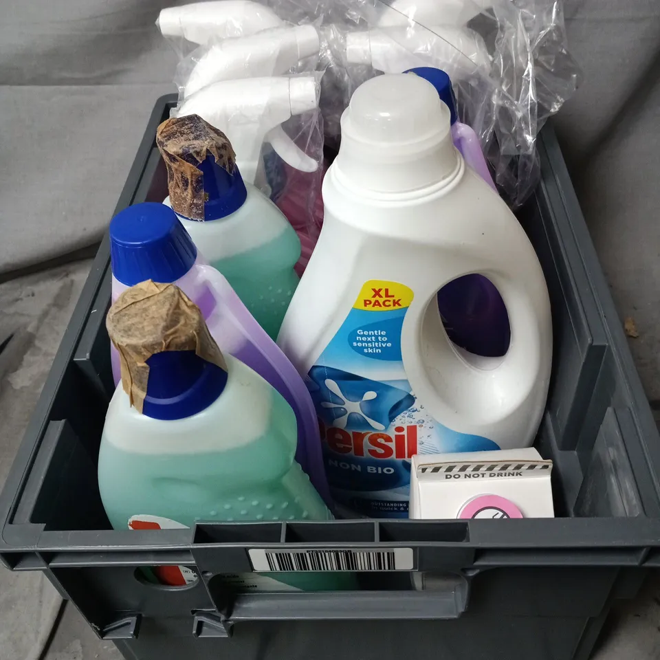 APPROXIMATLEY 10 ASSORTED HOUSEHOLD ITEMS INCLUDING PERSIL NON BIO, ZERO NATURAL CARE FLOWER EASY 750ML AND SUTTER DECALC