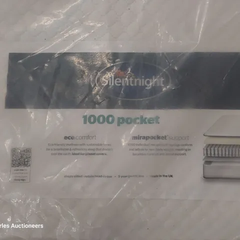 QUALITY BAGGED SILENTNIGHT 6' SUPER KINGSIZE 1000 POCKET MATTRESS