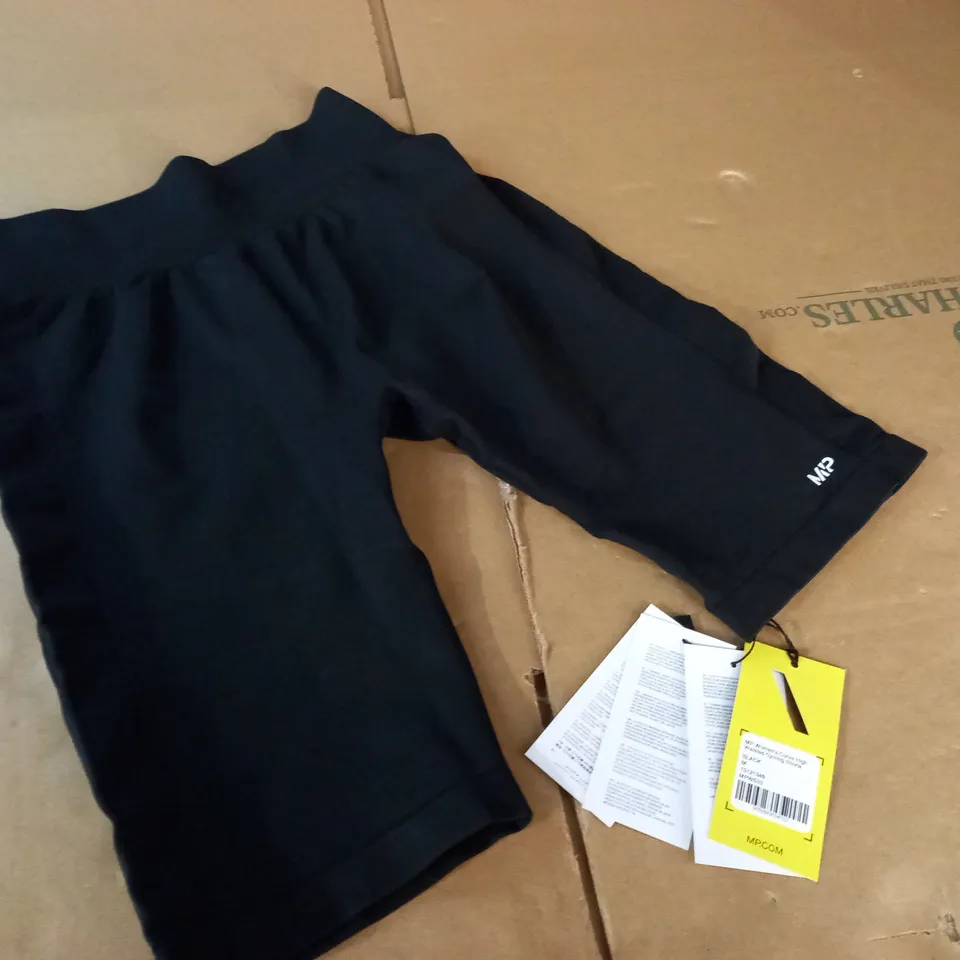mp womens curve high waisted cycling shorts in black - m