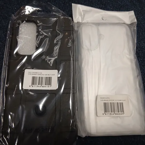 LARGE QUANTITY OF ASSORTED MOBILE PHONE CASES TO INCLUDE;MILT CASE FOR SAMSUNG A35  AND CLEAR CASE FOR IPHONE 16 