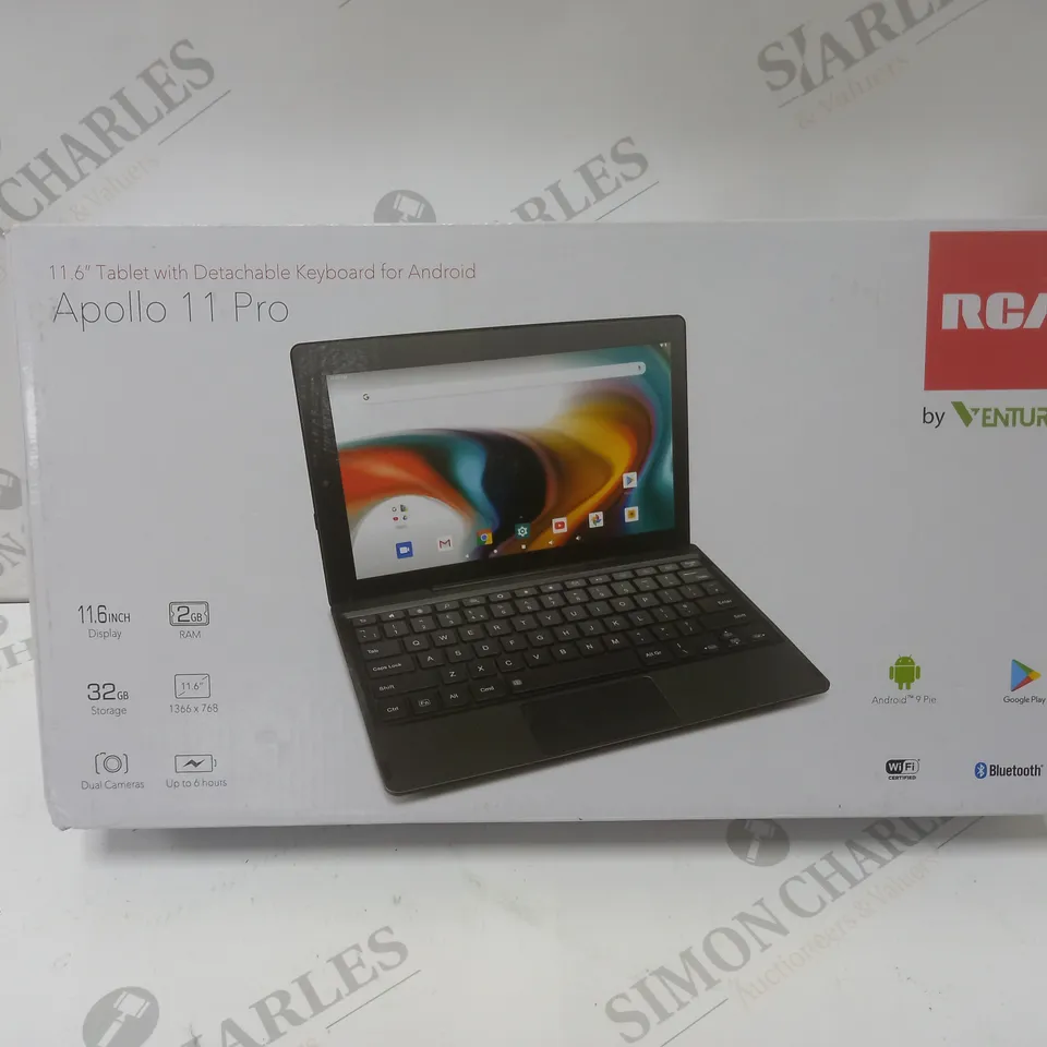 BRAND NEW BOXED VENTURER APOLLO 11 PRO 11.6” TABLET WITH DETACHABLE KEYBOARD- 32 GB, BLACK