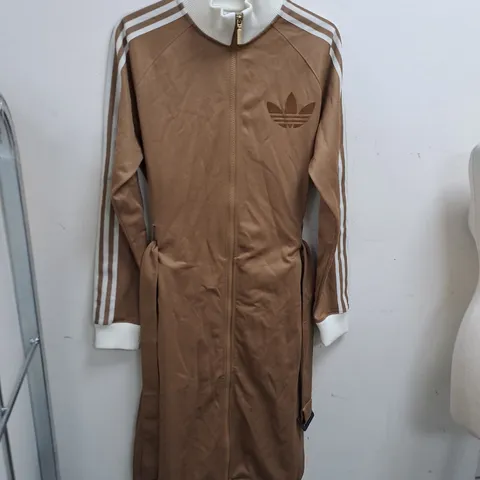 ADIDAS VINTAGE LONG LINE ZIP THROUGH BELTED DRESS - UK 16