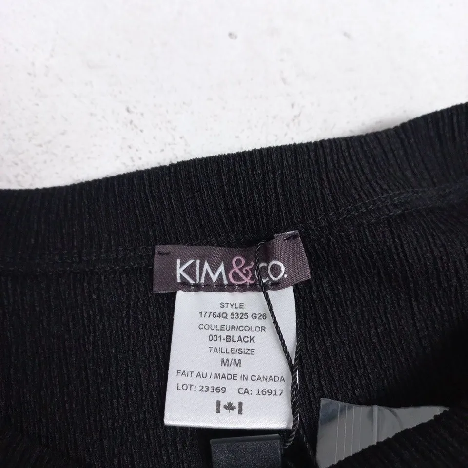 KIM & CO BLACK KNIT TOP – UK M (M/M)