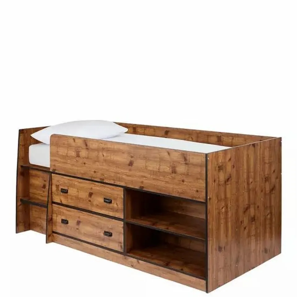 BOXED JACKSON RUSTIC PINE CABIN BED (2 BOXES) 
