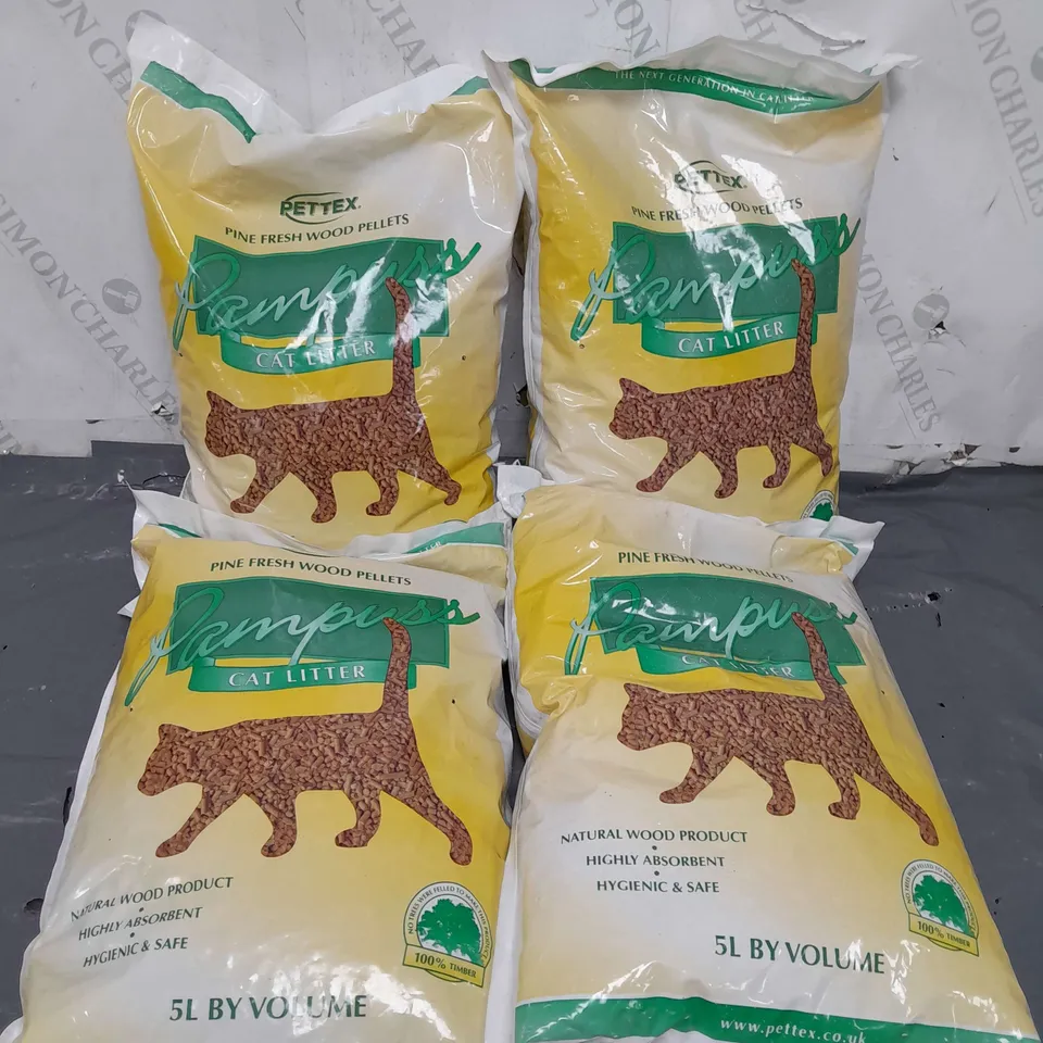 4 PETTEX PAMPUSS CAT LITTER (4x5L) - COLLECTION ONLY