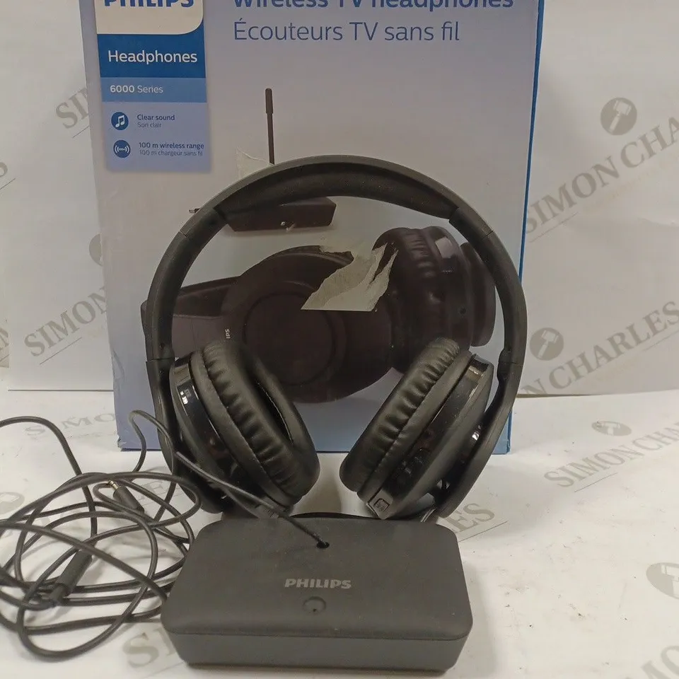 PHILIPS TAH6005BK WIRELESS TV HEADPHONES