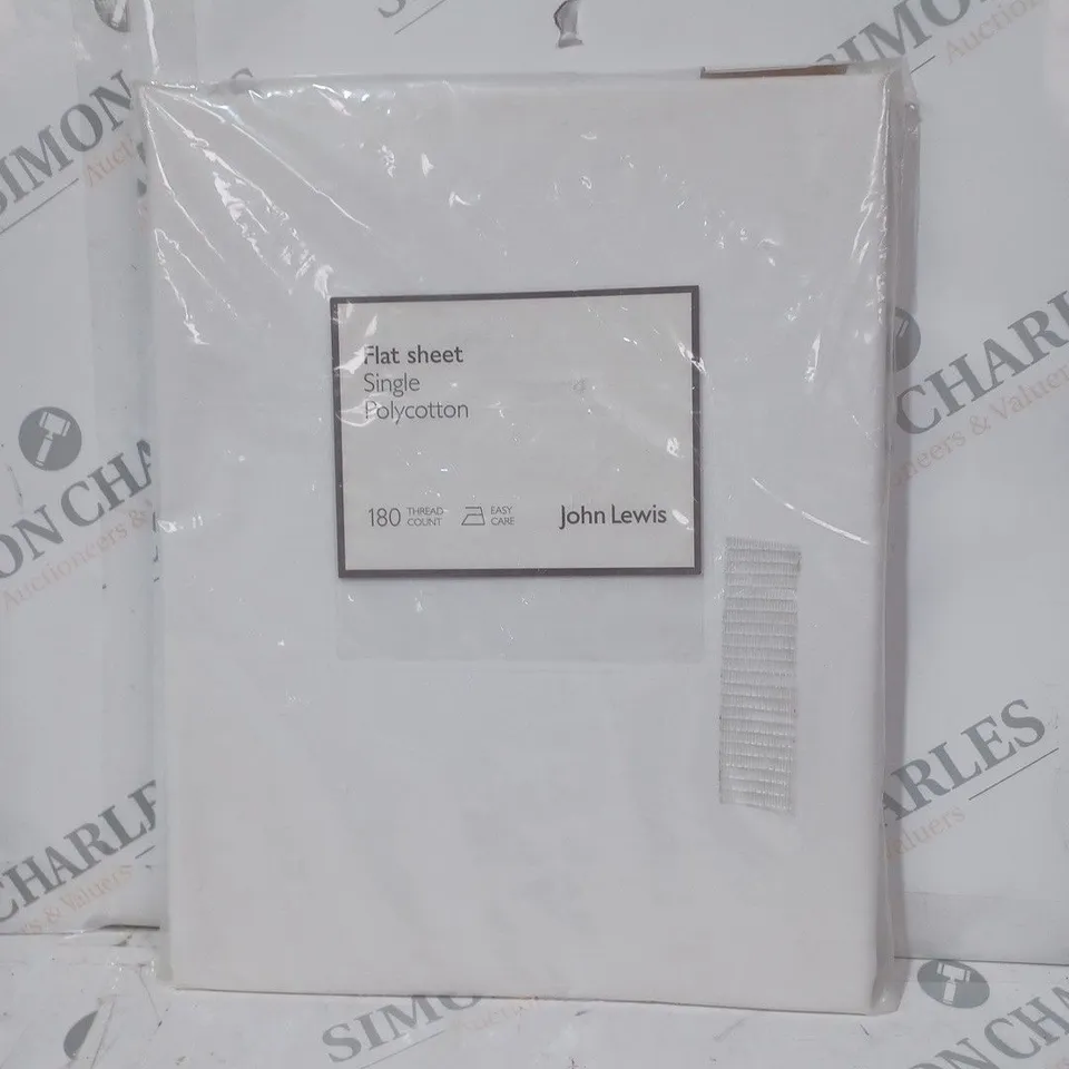 JOHN LEWIS POLYCOTTON FLAT SHEET - SINGLE 