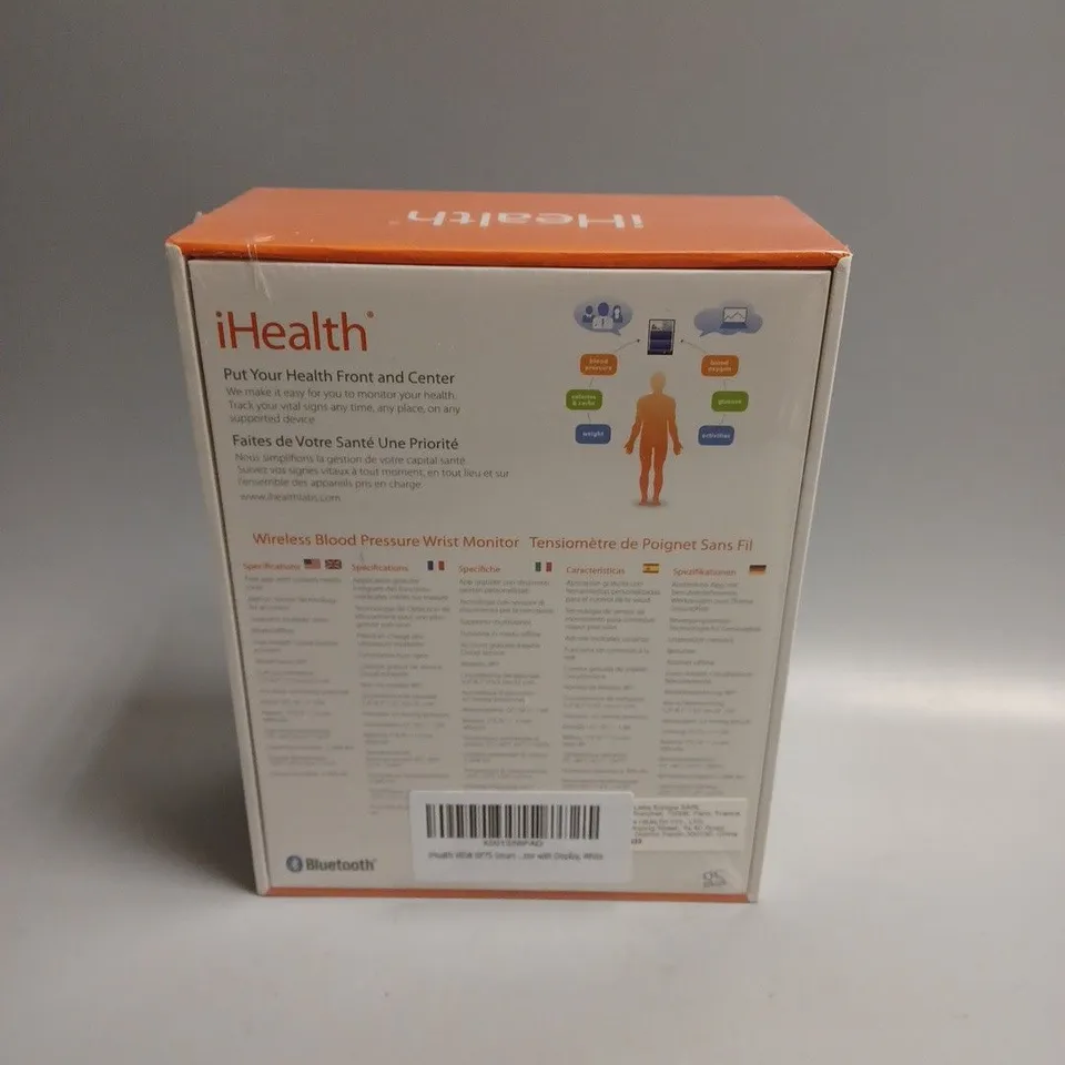BOXED SEALED IHEALTH WIRELESS BLOOD PRESSURE WRIST MONITOR 