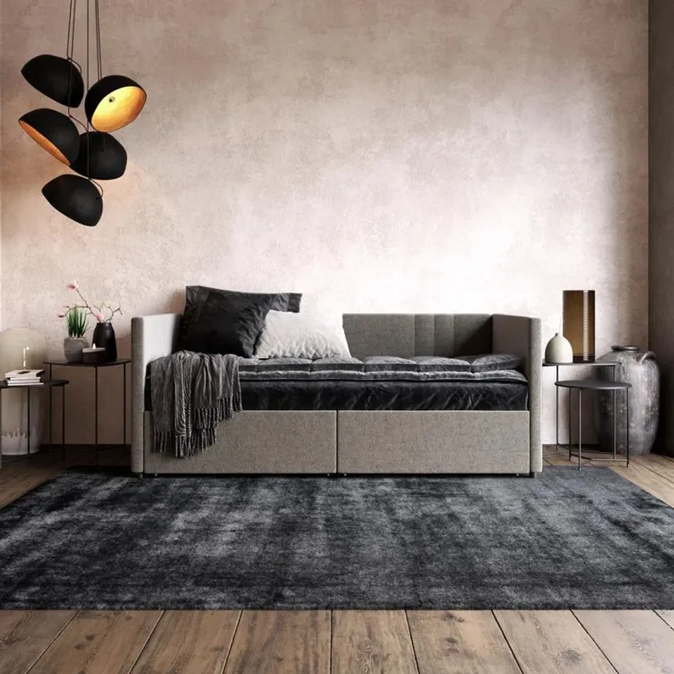 BOXED DESIGNER UPHOLSTERED SINGLE DAYBED