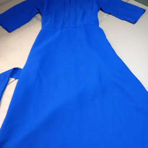 HOBBS ROYAL BLUE MIDI DRESS - SIZE 10