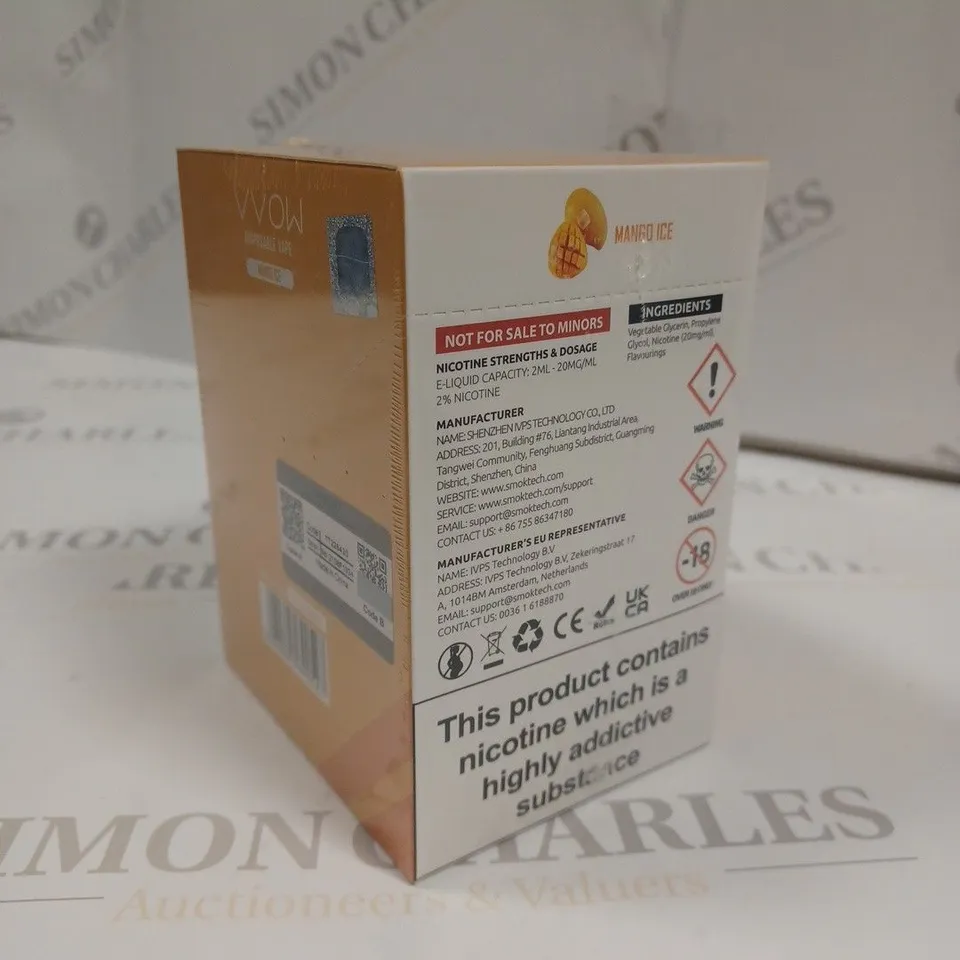 SEALED SMOK VVOW 10-PACK OF DISPOSABLE VAPES - MANGO ICE