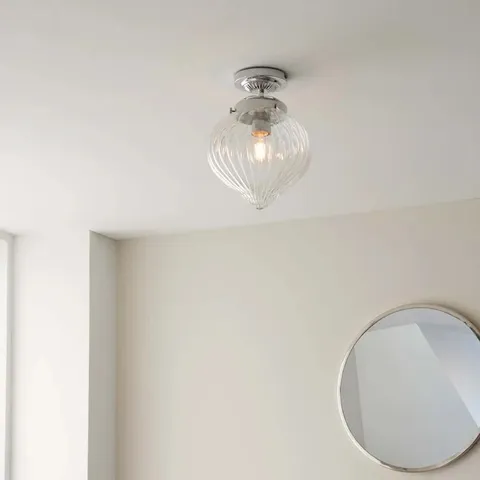BOXED ABINGTON 1-LIGHT 24CM SEMI FLUSH MOUNT