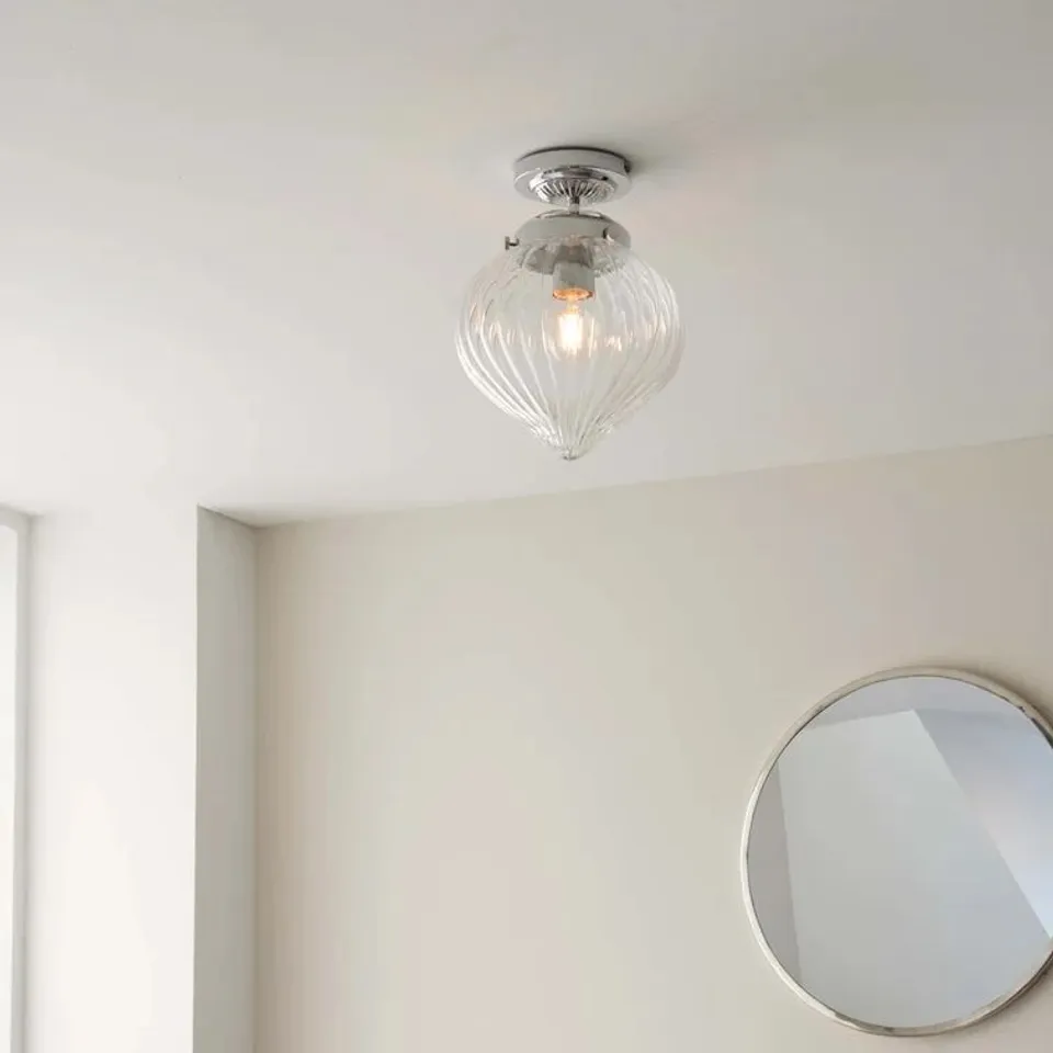 BOXED ABINGTON 1-LIGHT 24CM SEMI FLUSH MOUNT 