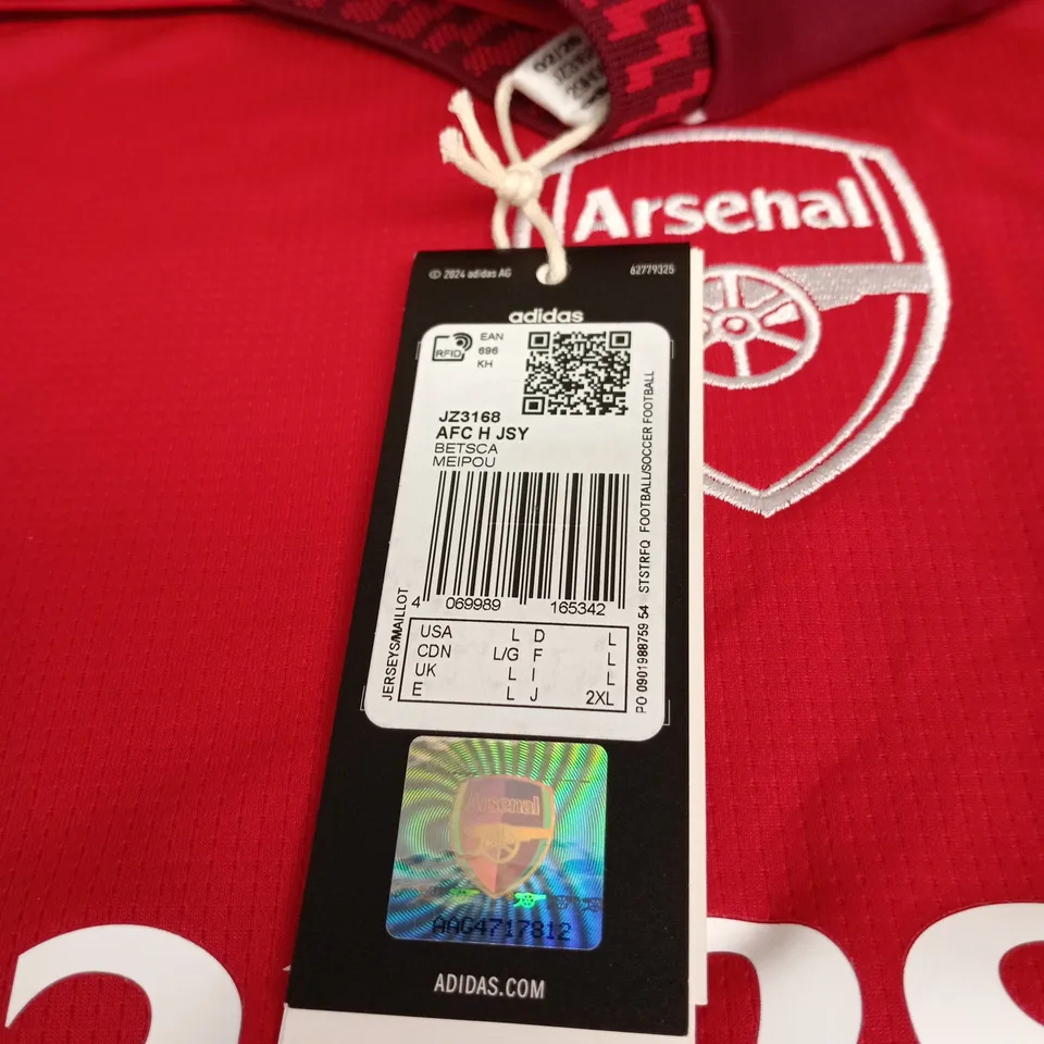 ADIDAS ARSENAL FOOTBALL CLUB HOME SHIRT LARGE TAGGED