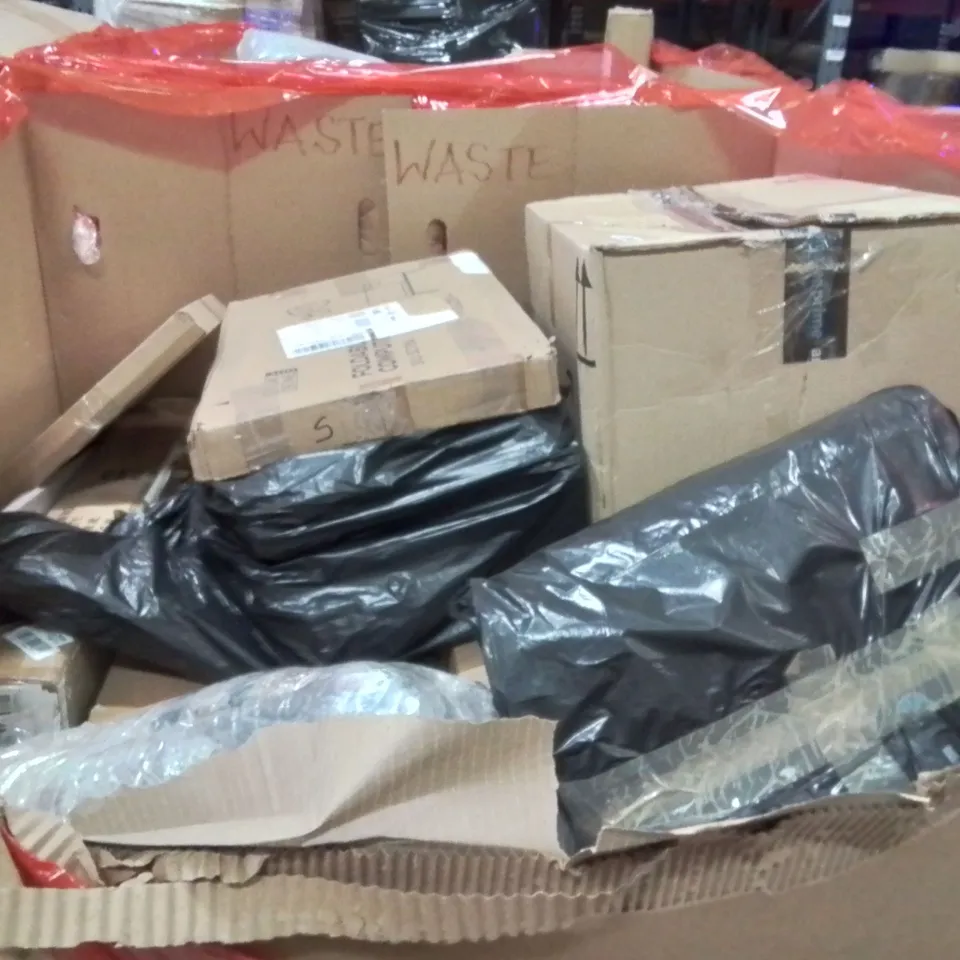 PALLET OF ASSORTED HOUSEHOLD GOODS AND PRODUCTS TO INCLUDE;STAINLESS STEEL LITTER BOX,FLOOR MAT,FOOD PROCESSOR