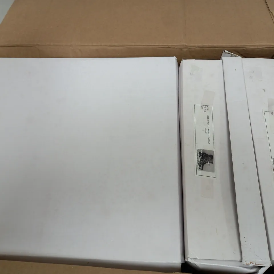 5 BOXED PAIRS OF SILENCE+NOISE WOOD BOTTOM LEATHER BOOTS TO INCLUDE SIZES 7, 9