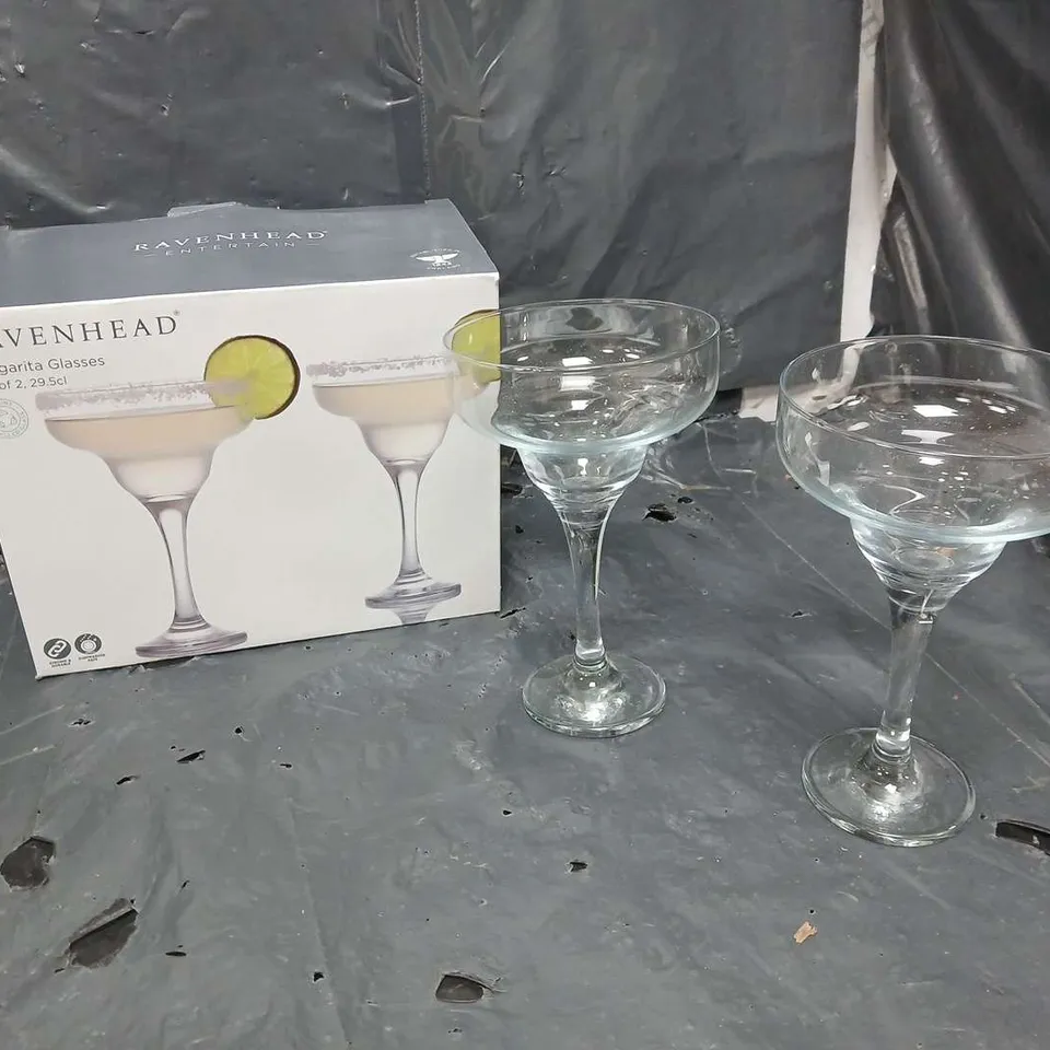 RAVENHEAD ENTERTAINMENT 2 MARGARITA GLASSES 