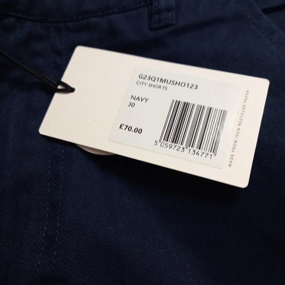 PRETTY GREEN NAVY CITY SHORTS SIZE 30