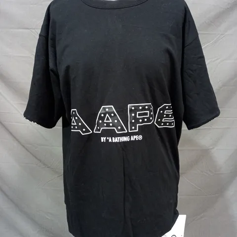 A BATHING APE AAPE T-SHIRT IN BLACK SIZE SMALL