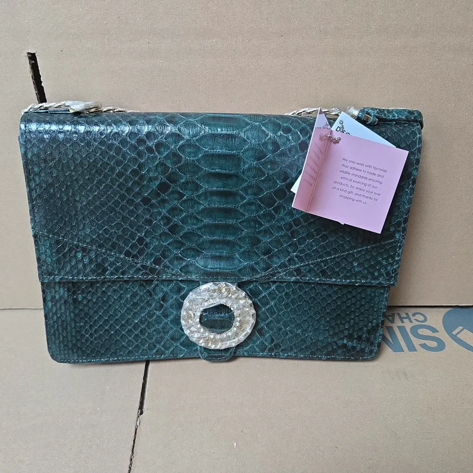 LA MAREY PYTHON SHOULDER BAG 